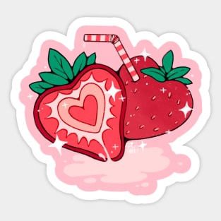 strawberry milk Sticker
